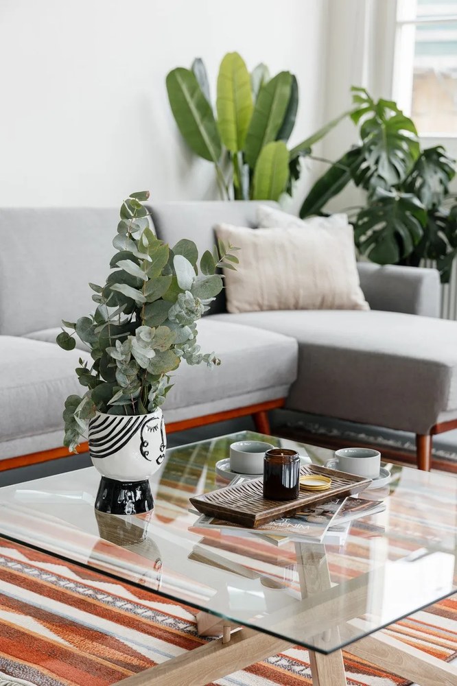 Vază din porțelan Mauro Ferretti Pot Face, alb - negru