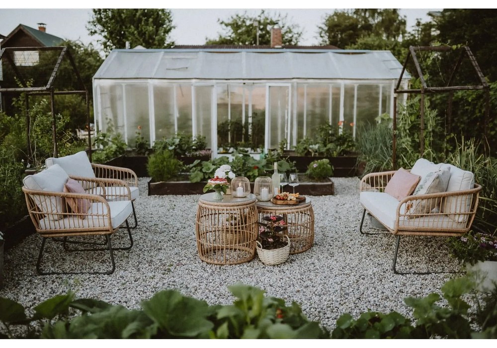 Set mobilier de grădină din ratan artificial Bonami Essentials Vistdal, bej