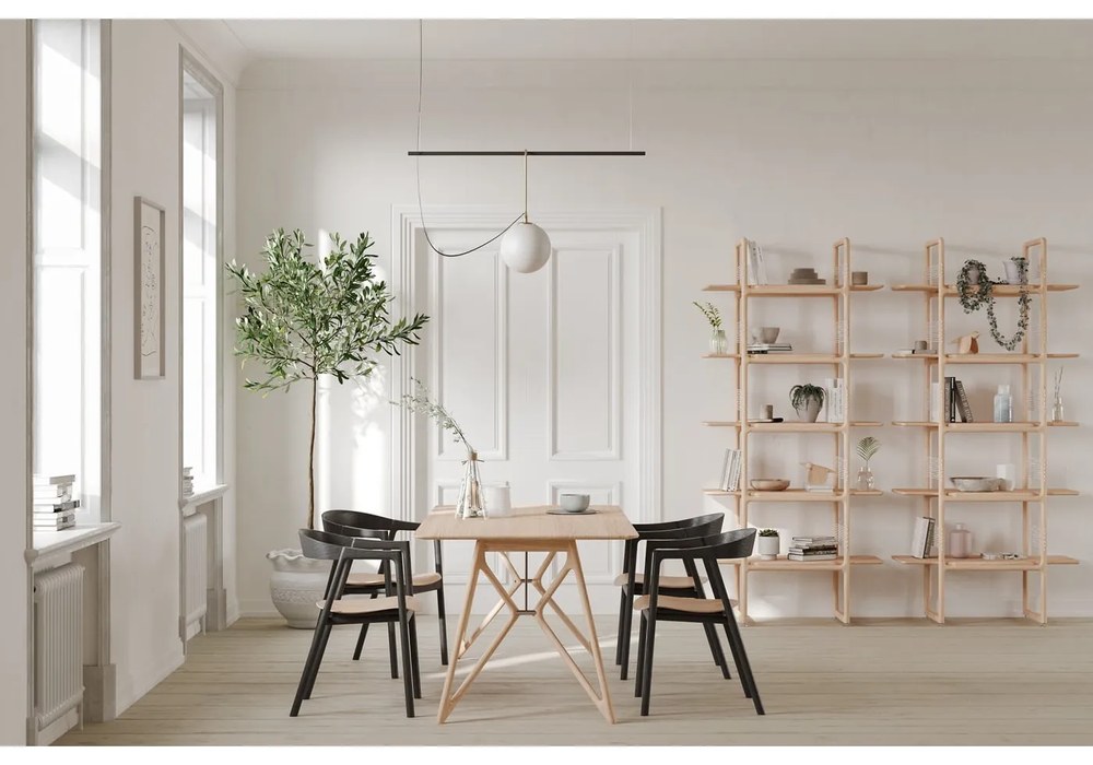 Masă de dining cu blat din lemn de stejar 220x90 cm Tink - Gazzda