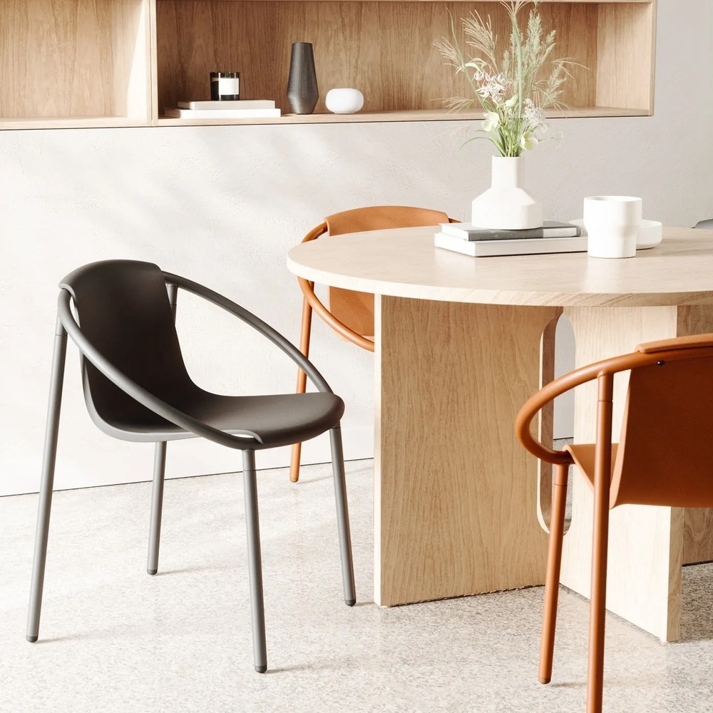 Scaun de dining cărămiziu Ringo – Umbra