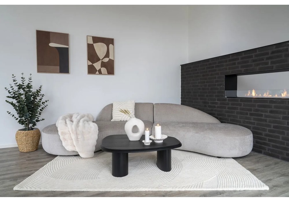 Covor crem țesut manual din lână 200x300 cm Pune – House Nordic