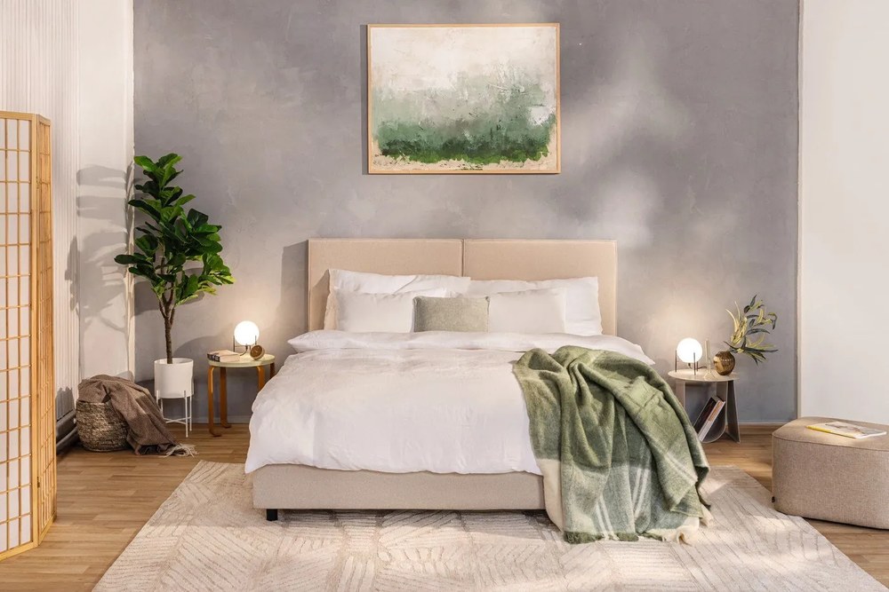 Taburet verde-portocaliu din lemn de frasin Smile - Hübsch