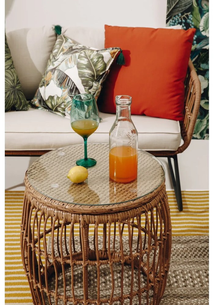 Set mobilier de grădină din ratan artificial Bonami Essentials Vistdal, bej