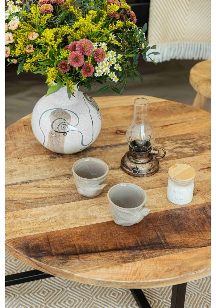 Pled din amestec de bumbac Euromant Skyline, 140 x 180 cm, galben