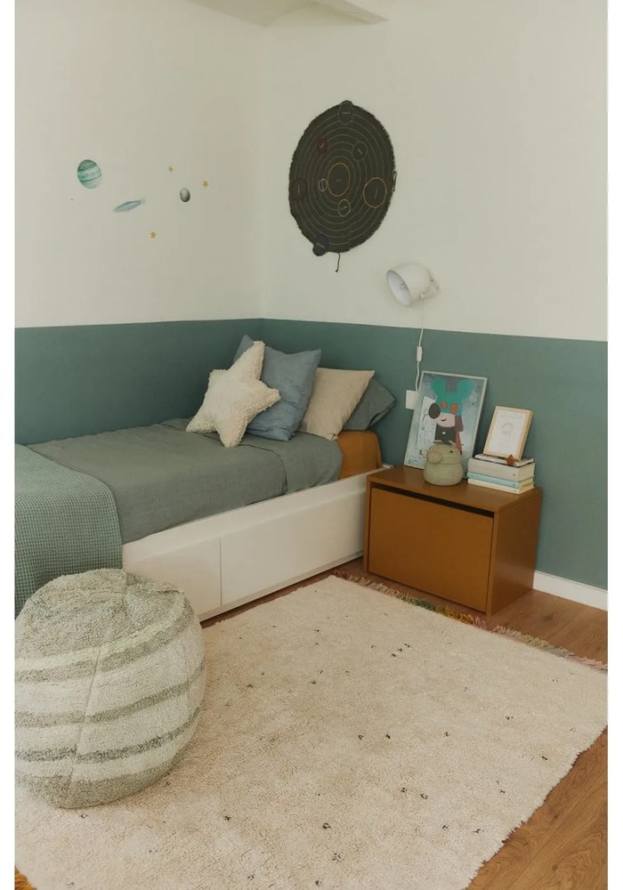 Covor pentru copii, crem, lavabil, țesut manual din bumbac 120x160 cm Stardust – Lorena Canals