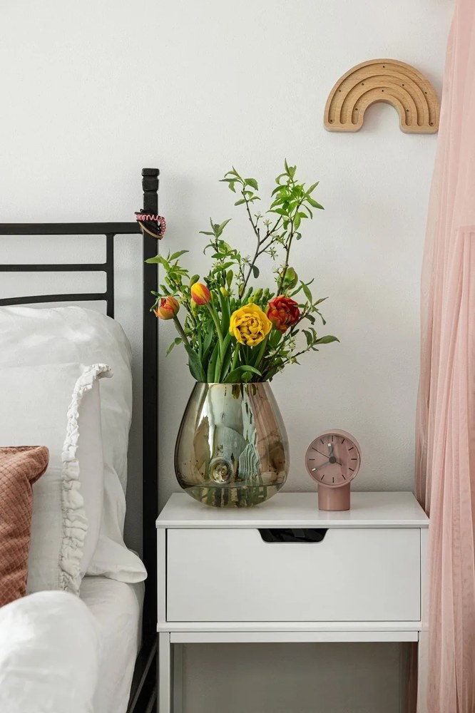 Noptieră Actona Mitra, 40 x 30 cm, alb