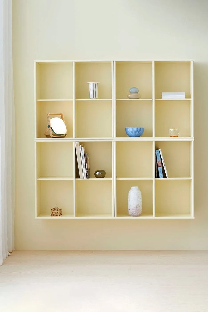 Bibliotecă galben-deschis suspendată 70x70 cm Mistral – Hammel Furniture