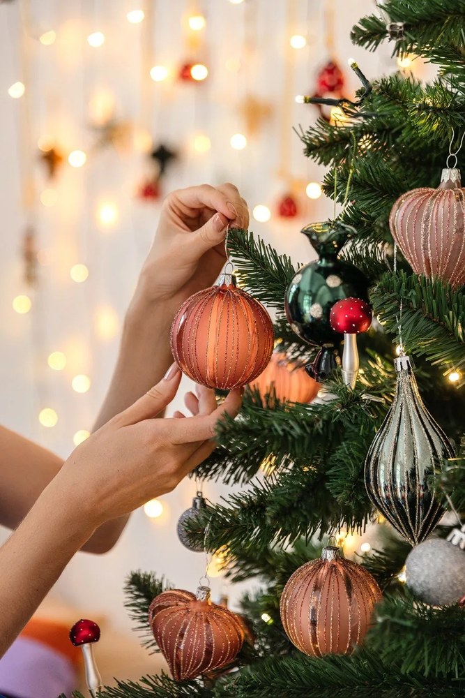 Globuri de Crăciun suflate manual 3 buc. din sticlă ø 8 cm – Ego Dekor