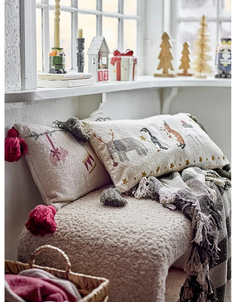 Bancă crem cu tapițerie din stofă bouclé Bobbie – Bloomingville