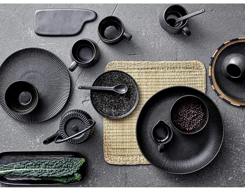 Bol din gresie ceramică Bloomingville Neri, ø 14,5 cm, negru