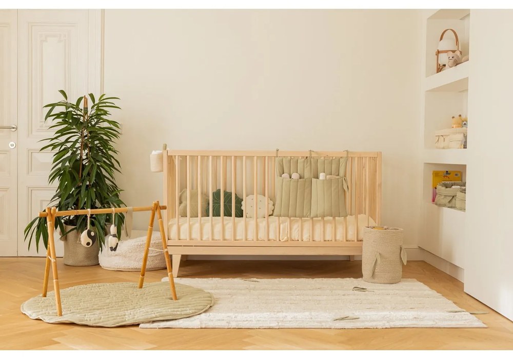 Saltea de joacă pentru copii verde/crem Bamboo Leaf – Lorena Canals