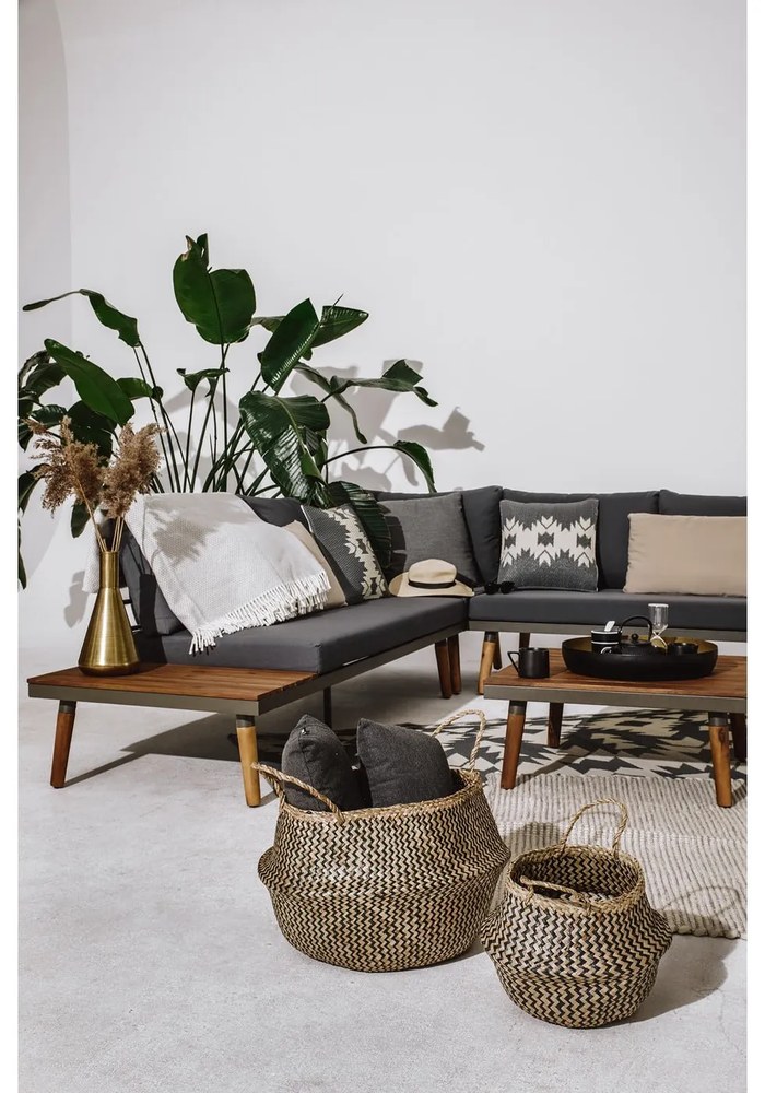 Canapea de grădină cu structură din lemn de acacia gri Lustio - Bonami Selection