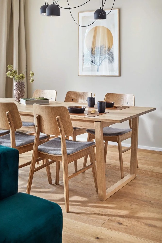 Masă pliantă în decor de stejar Rowico Colonsay, 215 x 96 cm