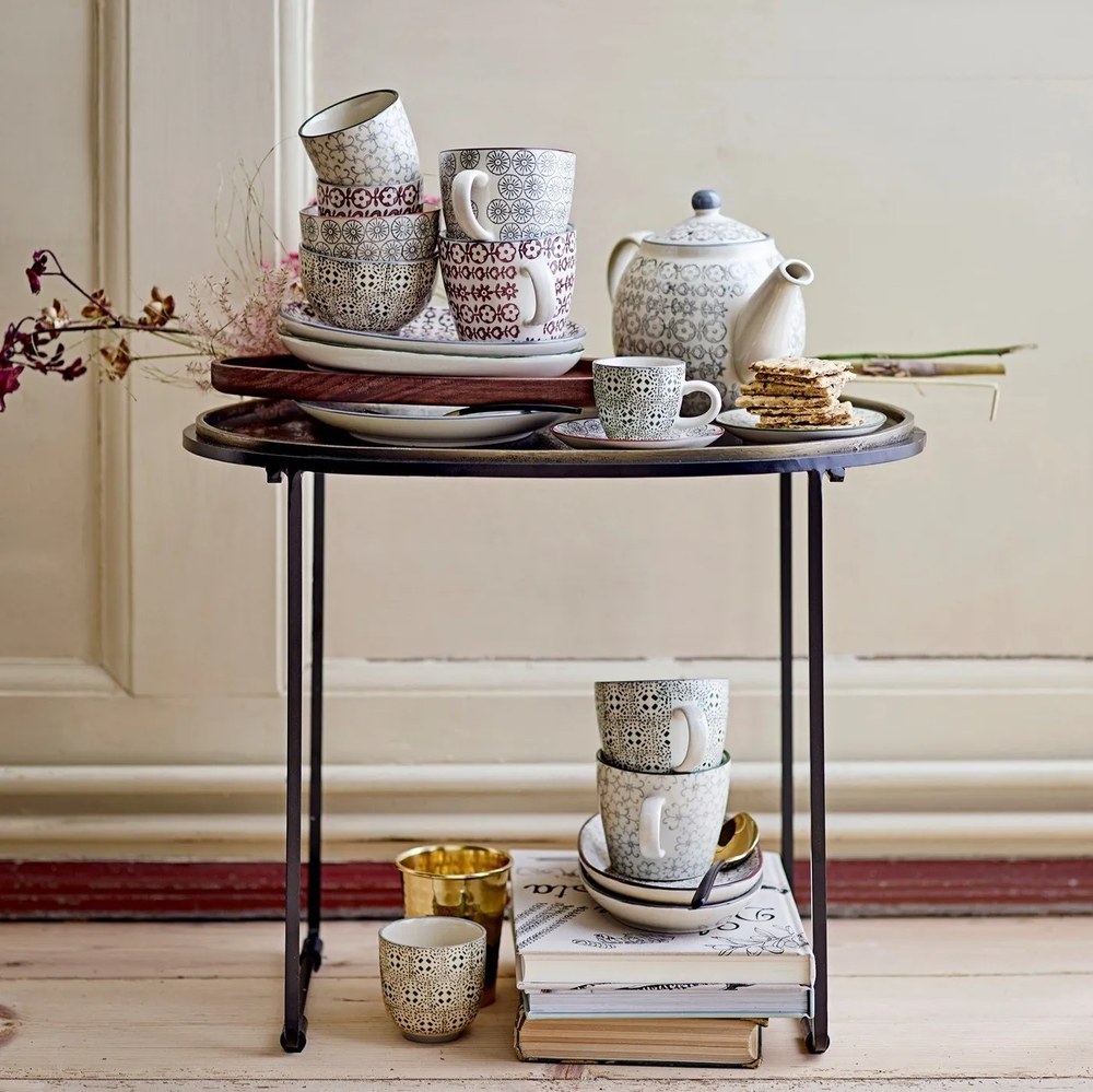 Set 4 căni din gresie ceramică Bloomingville Karine Mugs