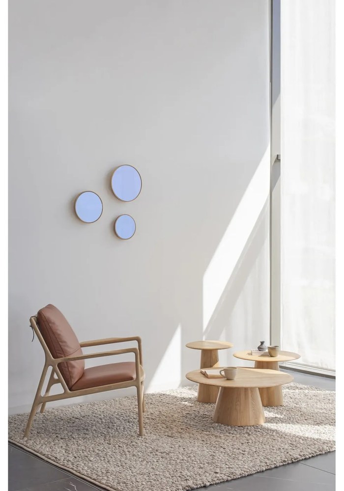 Măsuță auxiliară rotundă din lemn de stejar ø 55 cm Mushroom – Gazzda