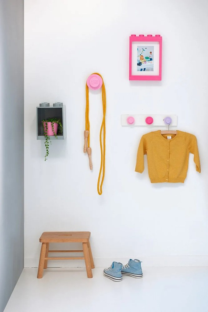 Cuier de perete LEGO®, roz-gri