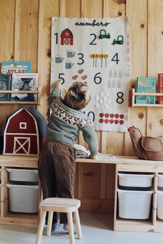 Decorațiune de perete pentru copii Farm Numbers – Lorena Canals