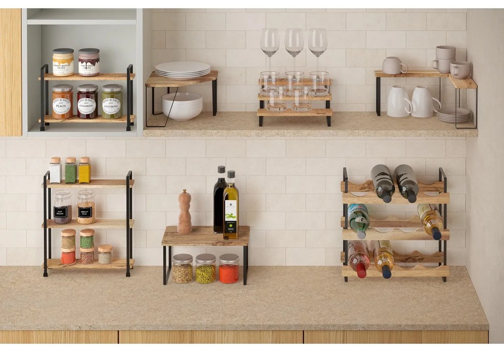 Suport pentru sticle de vin din lemn număr de sticle 12 York – Metaltex