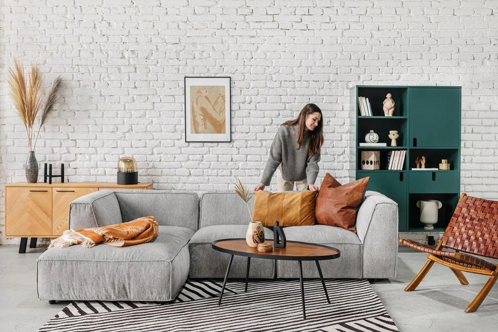 Vază din gresie Bloomingville Jona, înălțime 18 cm