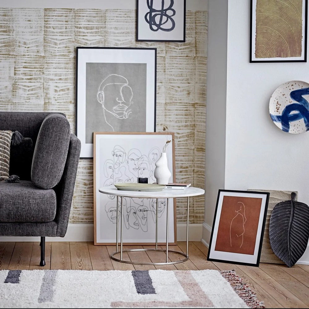 Vază din gresie Bloomingville Elora, înălțime 18 cm, alb