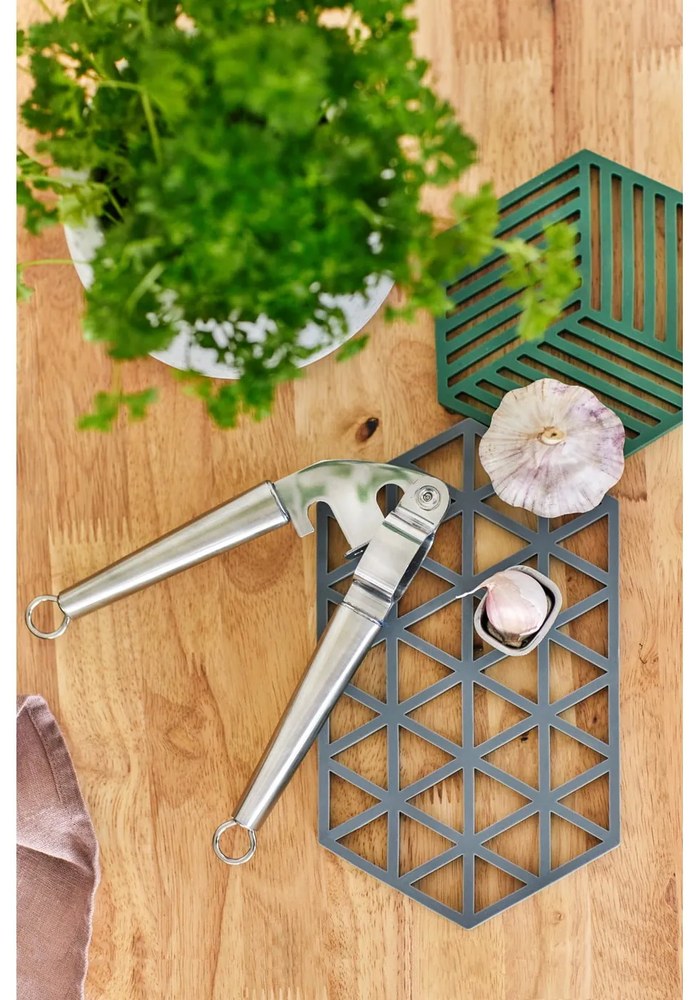 Suport din silicon pentru oale fierbinți Zone Triangles, gri