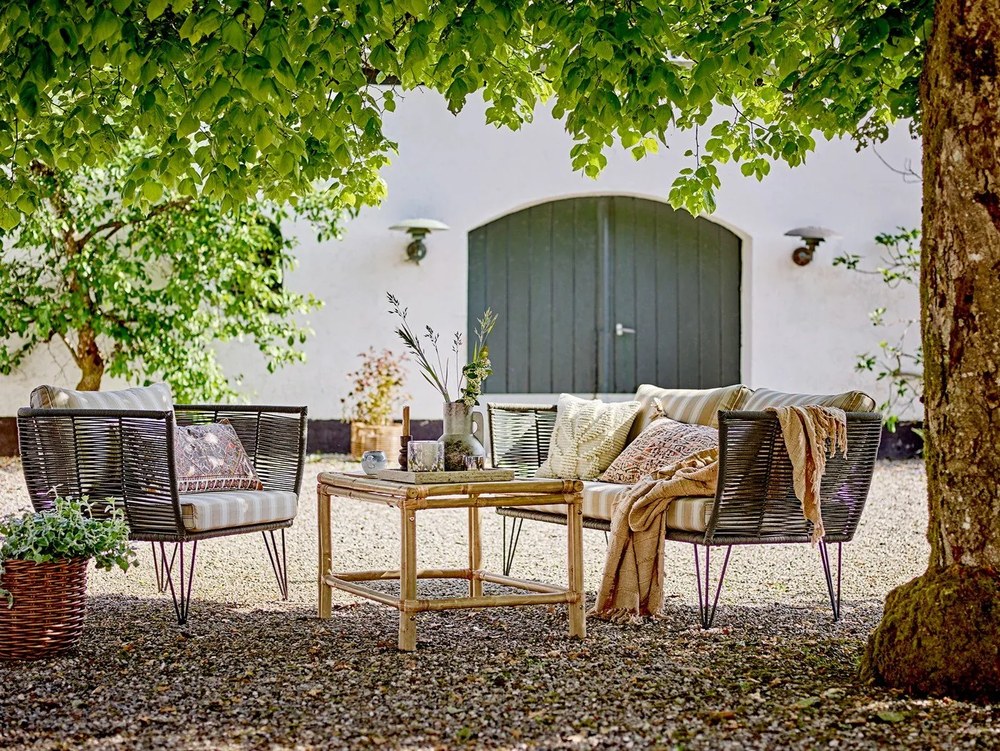 Canapea de grădină kaki Mundo – Bloomingville