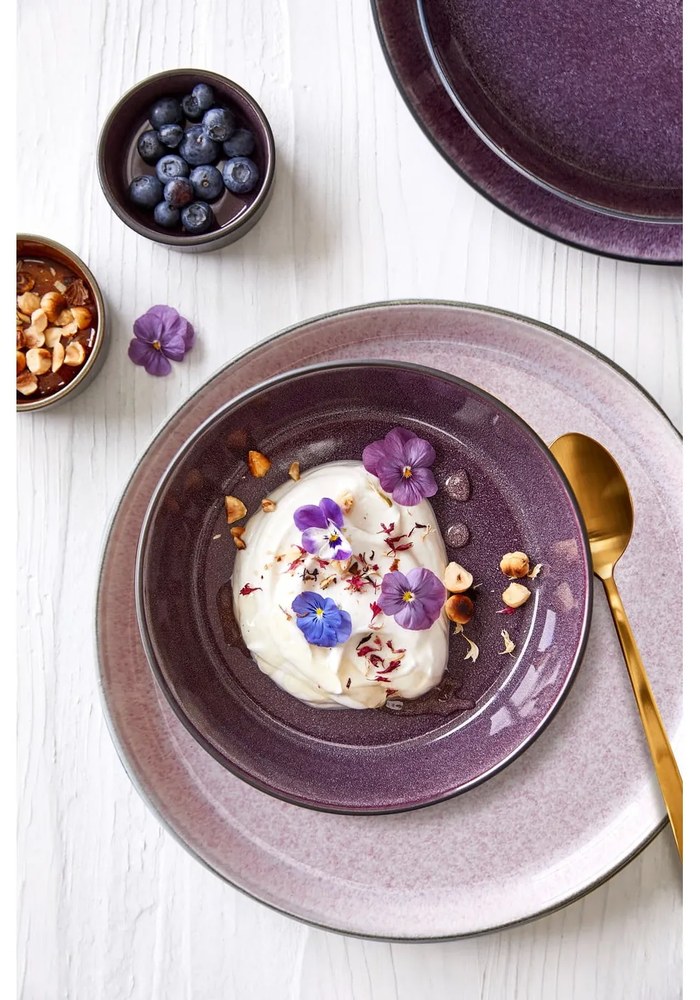 Farfurie roz/gri din gresie ø 27 cm Gastro Grey/Light Pink – Bitz