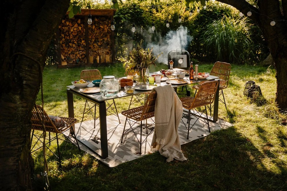 Masă de grădină gri 210 x 100 cm Strong - Bonami Selection