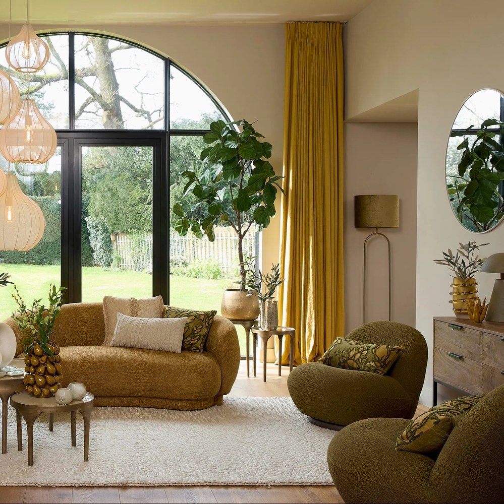 Lustră bej cu abajur textil ø 39 cm Elati – Light &amp; Living