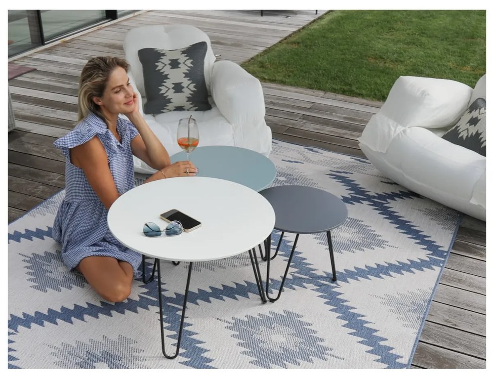 Set 3 măsuțe auxiliare Bonami Selection Fabio White