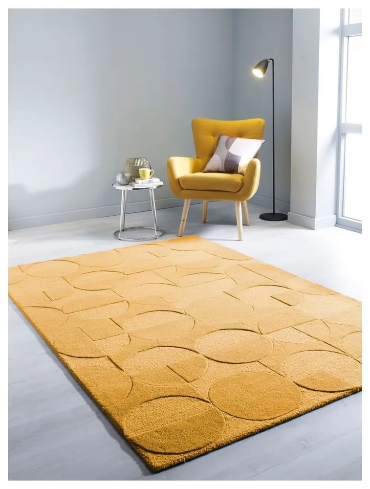 Covor din lână Flair Rugs Gigi, 120x170 cm, galben