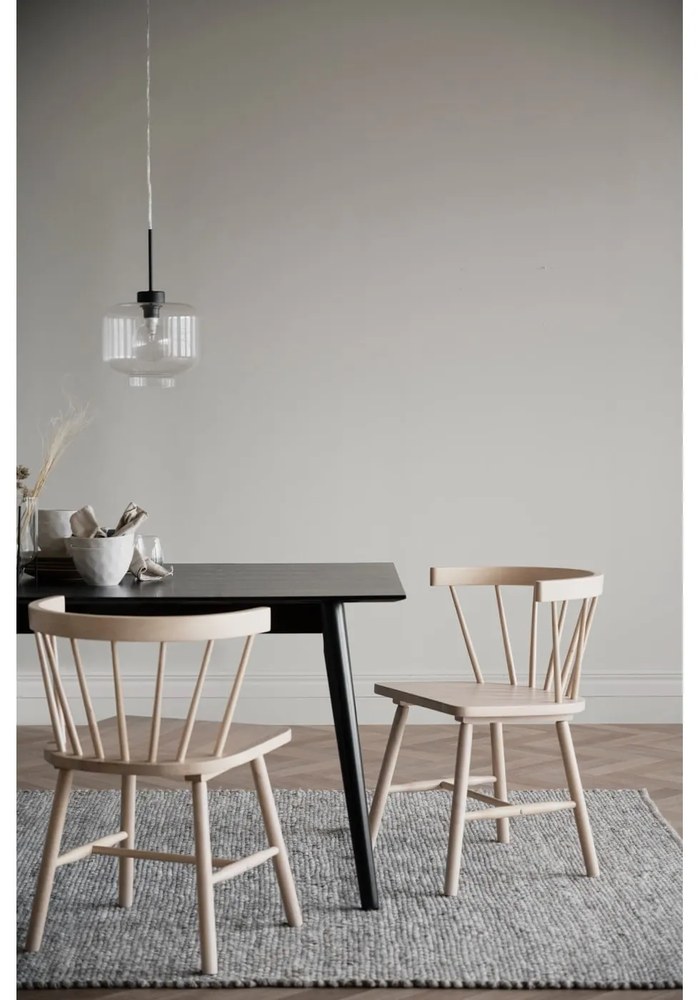Masă de dining Rowico Lotta, 180 x 90 cm, negru
