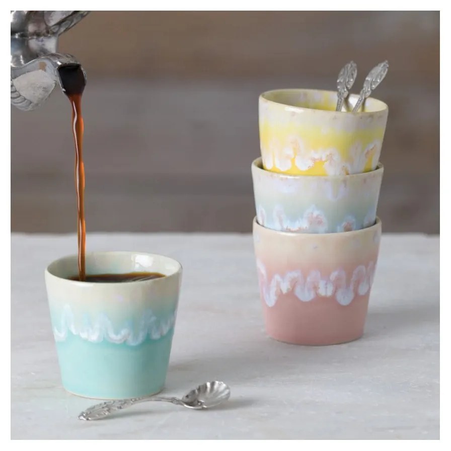 Ceașcă turcoaz pentru espresso din gresie 90 ml Grespresso – Costa Nova