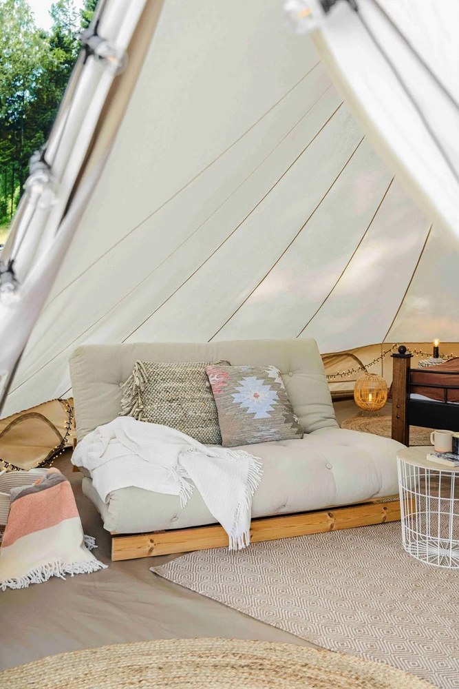 Pernă pentru exterior din plastic reciclat Green Decore Autumn, 45 x 45 cm