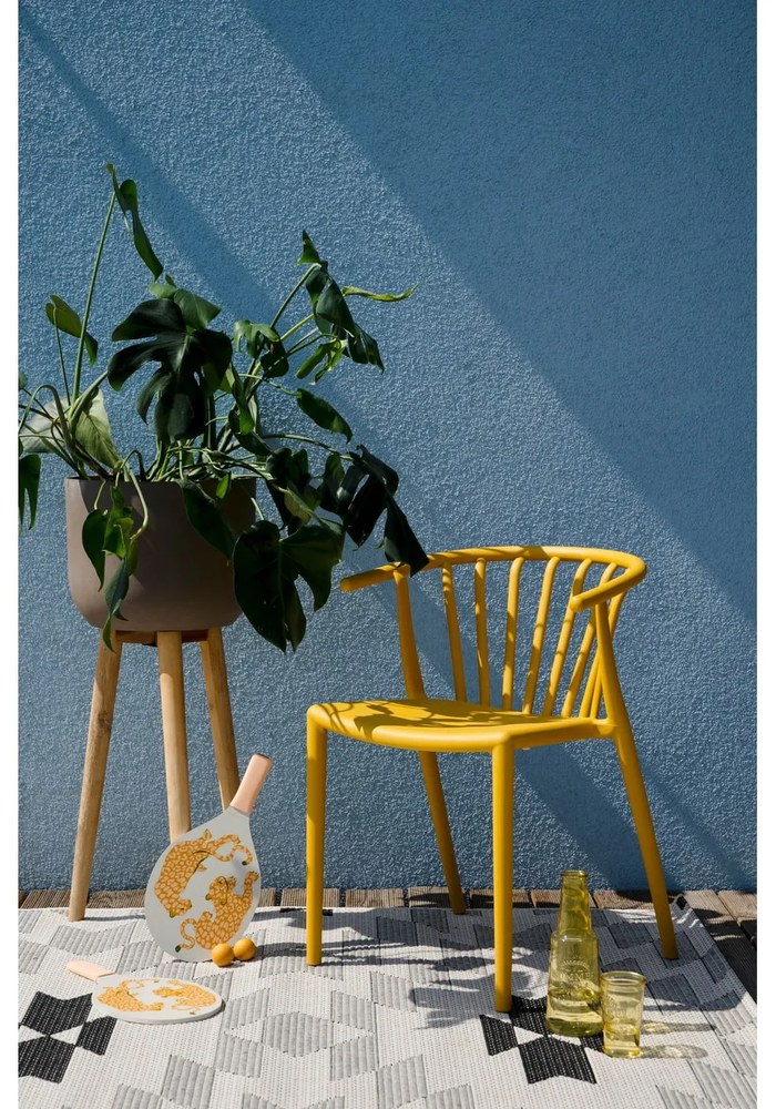 Carafă din sticlă cu pahar Dakls, 800 ml, galben