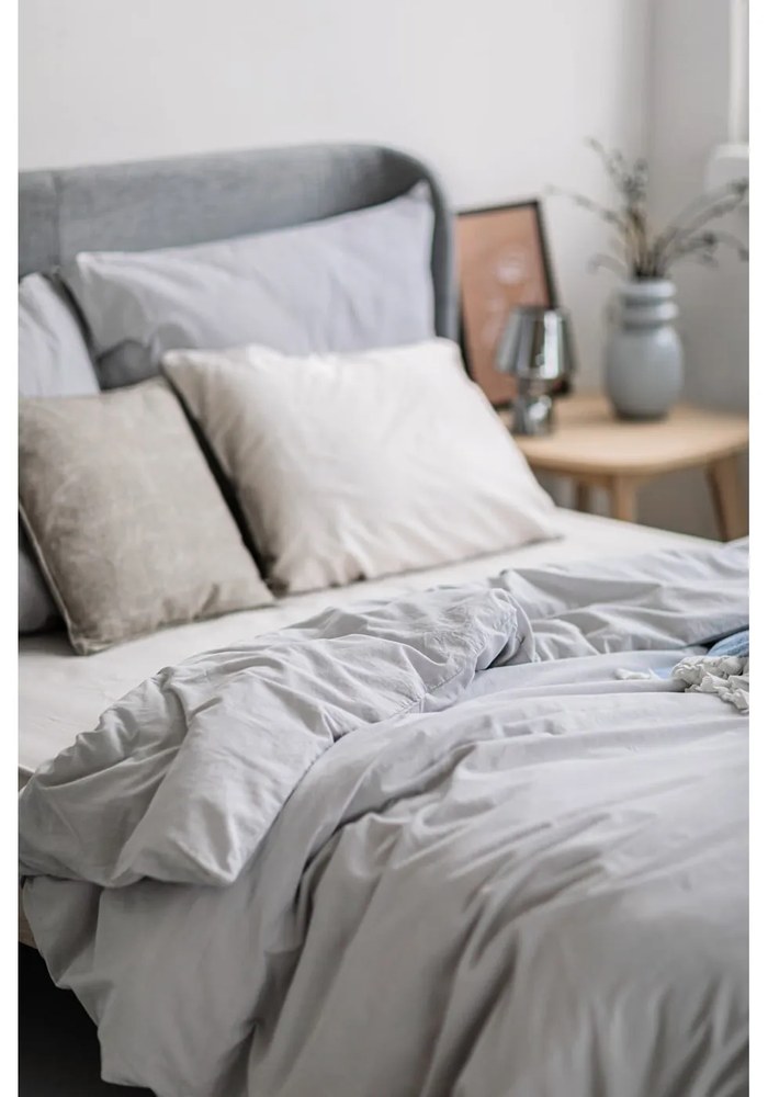 Set 2 fețe de pernă din bumbac satinat Bianca Standard, 50 x 75 cm, bej