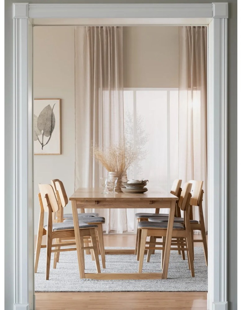 Masă pliantă în decor de stejar Rowico Colonsay, 215 x 96 cm