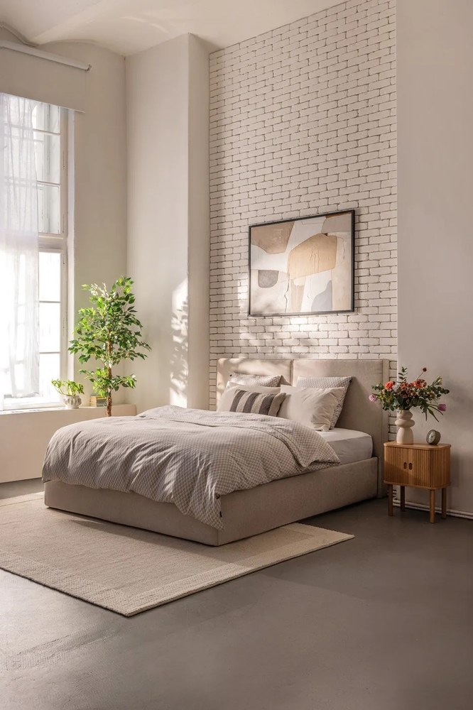 Vază crem din gresie (înălțime 26,5 cm) – House Nordic