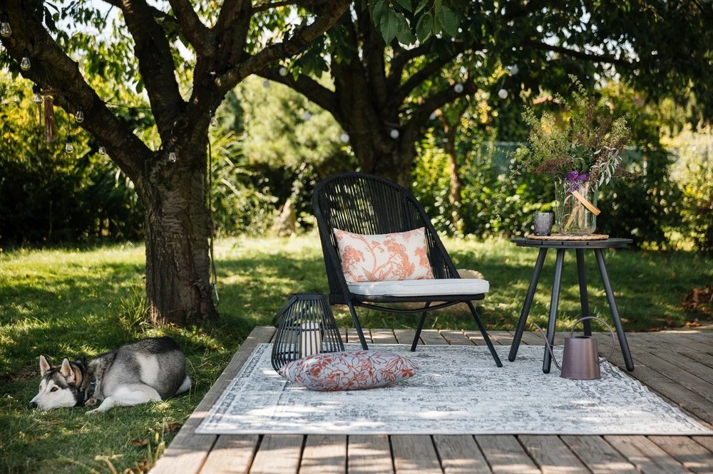 Masă de grădină Bonami Essentials Lounge, ø 51 cm, gri