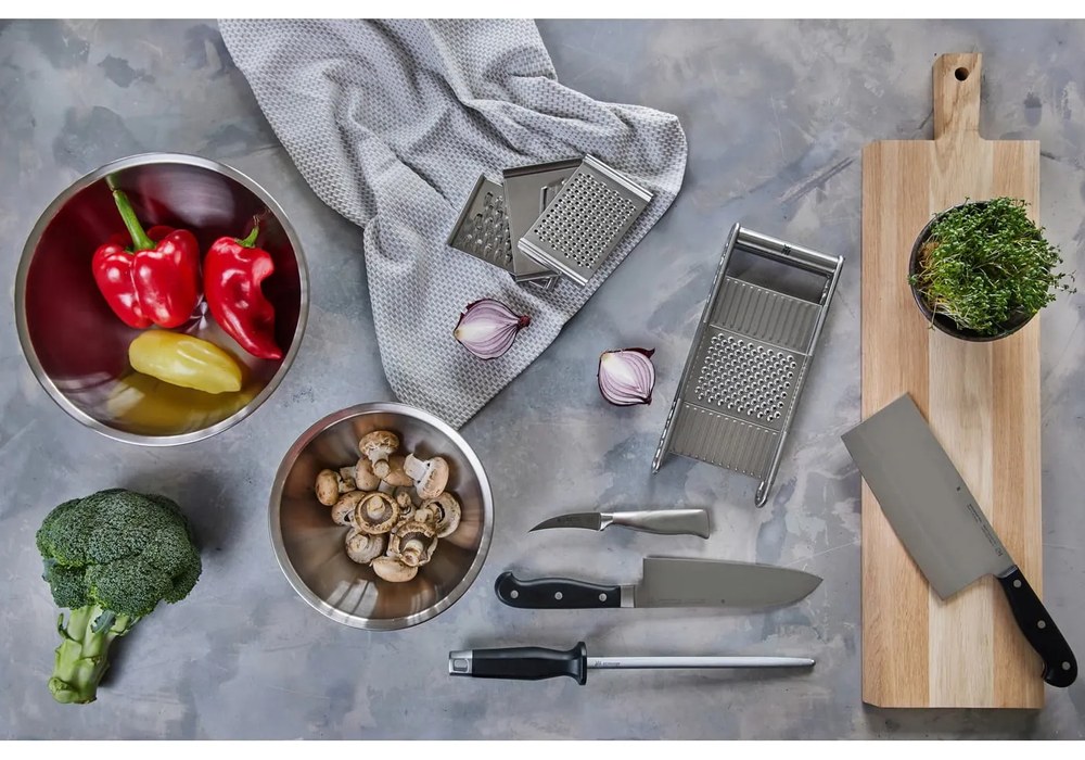 Răzătoare din oțel inoxidabil cu 4 accesorii interschimbabile WMF Cromargan® Gourmet