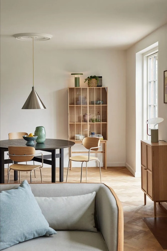 Masă de dining neagră rotundă ø 140 cm Fjord – Hübsch