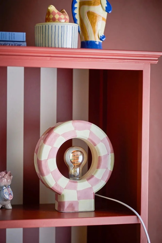 Veioză roz (înălțime 23,5 cm) Vialini – Bloomingville