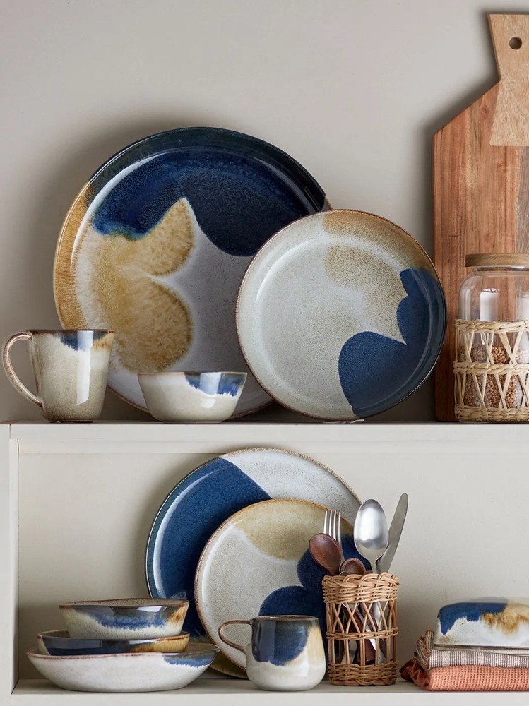 Serviciu de masă 12 buc. din gresie Jules – Bloomingville