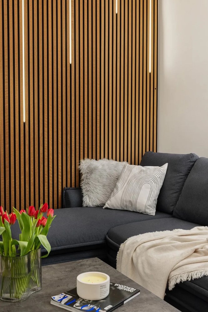 Colțar extensibil cu șezlong pe partea stângă Miuform Charming Charlie, gri antracit