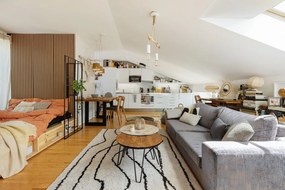 Scaun de sufragerie din stejar cu șezut gri Arch - Bonami Selection