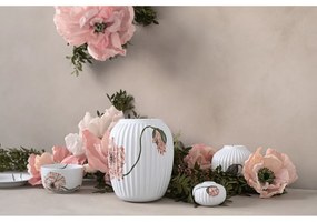 Vază din porțelan Kähler Design Poppy, înălțime 21 cm, alb