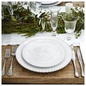 Farfurie din gresie ceramică Costa Nova Pearl, ⌀ 28 cm, alb