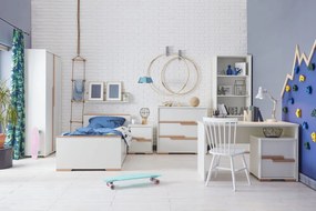 Comodă pentru copii Pinio Snap, alb