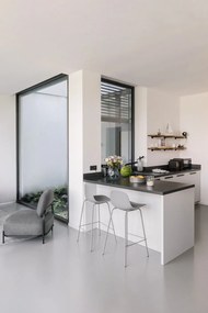 Scaun de bar gri din plastic (înălțime șezut 67,5 cm) Whitby – Unique Furniture