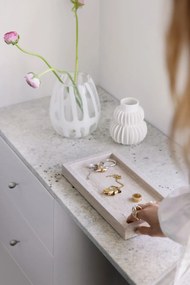 Vază din gresie ceramică Bloomingville Blossom, alb